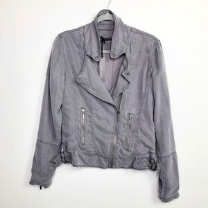 MAX jeans gray Moto jacket